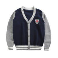 Load image into Gallery viewer, Kid Big Kid Boys Solid Color Cartoon Crochet Cardigan Wholesale 221206214
