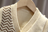 Load image into Gallery viewer, 3 Pieces Set Baby Kid Boys Striped Color-blocking Vests Waistcoats Solid Color Shirts And Pants Wholesale 221206218
