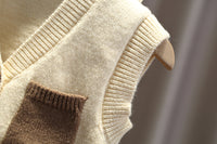 Load image into Gallery viewer, 3 Pieces Set Baby Kid Boys Striped Color-blocking Vests Waistcoats Solid Color Shirts And Pants Wholesale 221206218
