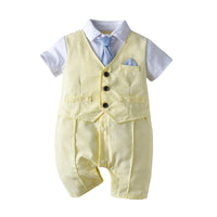 Load image into Gallery viewer, Baby Boys Color-blocking Bow Jumpsuits Wholesale 221206231
