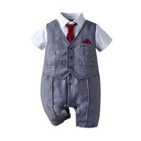 Load image into Gallery viewer, Baby Boys Color-blocking Bow Jumpsuits Wholesale 221206231
