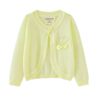 Load image into Gallery viewer, Girls Love heart Bow Crochet Cardigan Wholesale 221206244
