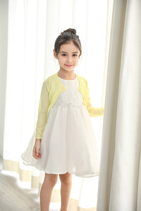 Load image into Gallery viewer, Girls Love heart Bow Crochet Cardigan Wholesale 221206244
