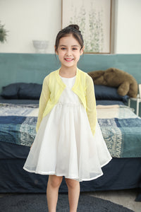 Load image into Gallery viewer, Girls Love heart Bow Crochet Cardigan Wholesale 221206244
