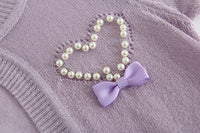Load image into Gallery viewer, Girls Love heart Bow Crochet Cardigan Wholesale 221206244

