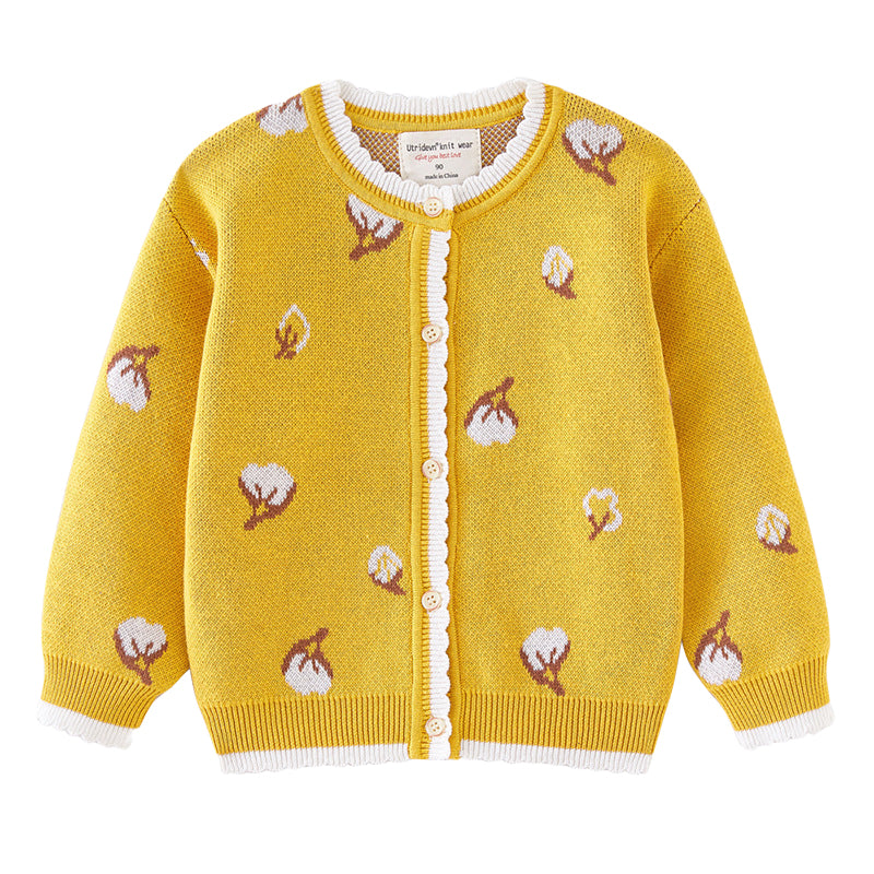 Baby Kid Girls Crochet Cardigan Knitwear Wholesale 221206259