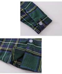 Load image into Gallery viewer, 2 Pieces Set Baby Kid Boys Checked Shirts And Solid Color Jumpsuits Wholesale 221206261
