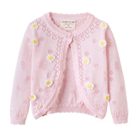 Load image into Gallery viewer, Baby Kid Girls Flower Fruit Crochet Cardigan Wholesale 22120627
