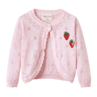 Load image into Gallery viewer, Baby Kid Girls Flower Fruit Crochet Cardigan Wholesale 22120627
