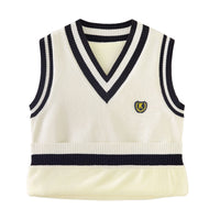 Load image into Gallery viewer, Baby Kid Big Kid Unisex Striped Letters Crochet Vests Waistcoats Wholesale 221206278
