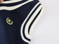 Load image into Gallery viewer, Baby Kid Big Kid Unisex Striped Letters Crochet Vests Waistcoats Wholesale 221206278
