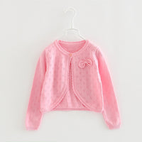 Load image into Gallery viewer, Baby Kid Girls Bow Crochet Cardigan Wholesale 22120629
