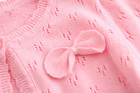 Load image into Gallery viewer, Baby Kid Girls Bow Crochet Cardigan Wholesale 22120629
