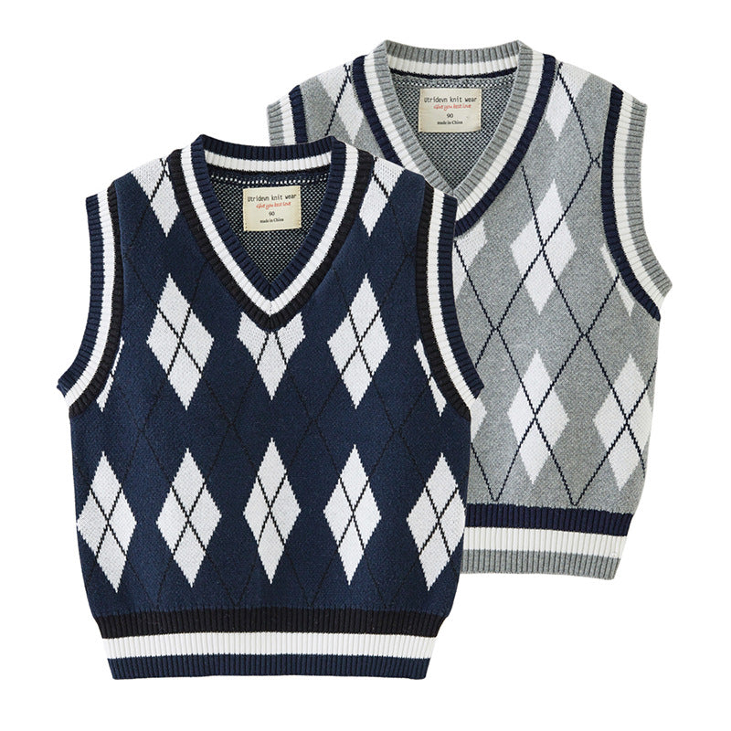 Baby Kid Unisex Checked Vests Waistcoats Wholesale 221206311