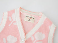 Load image into Gallery viewer, Baby Kid Girls Color-blocking Flower Crochet Print Vests Waistcoats Wholesale 221206312
