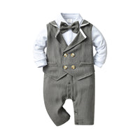 Load image into Gallery viewer, Baby Boys Bow Birthday Party Jumpsuits Wholesale 221206319
