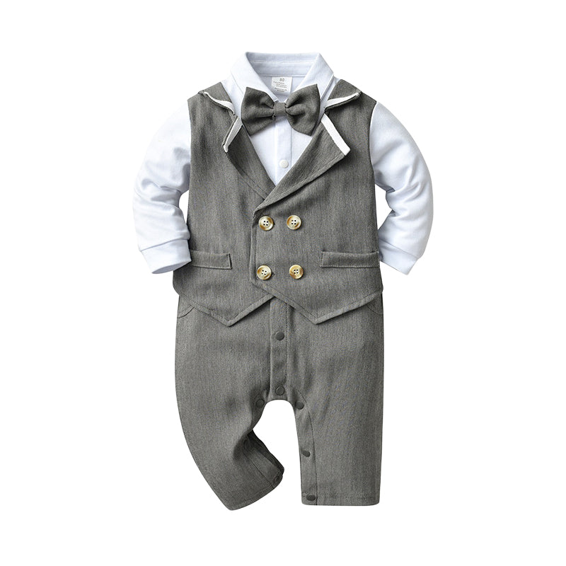 Baby Boys Bow Birthday Party Jumpsuits Wholesale 221206319
