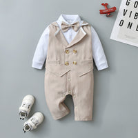 Load image into Gallery viewer, Baby Boys Bow Birthday Party Jumpsuits Wholesale 221206319
