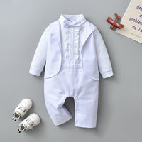 Load image into Gallery viewer, Baby Boys Solid Color Bow Birthday Party Jumpsuits Wholesale 221206320
