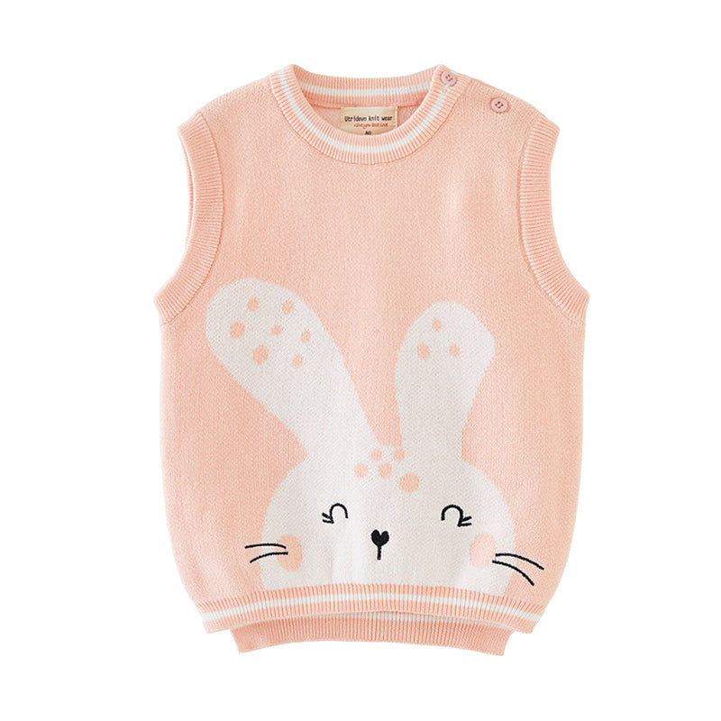 Baby Kid Girls Cartoon Vests Waistcoats Knitwear Wholesale 221206322