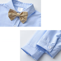 Load image into Gallery viewer, 2 Pieces Set Baby Kid Boys Birthday Party Bow Rompers And Solid Color Jumpsuits Wholesale 221206326
