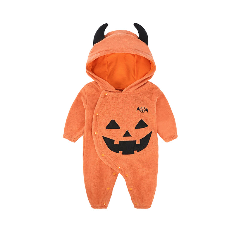 Baby Unisex Cartoon Embroidered Halloween Jumpsuits Wholesale 22120633