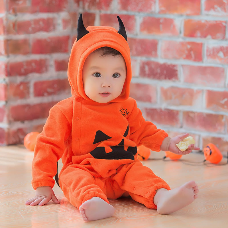 Baby Unisex Cartoon Embroidered Halloween Jumpsuits Wholesale 22120633