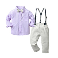 Load image into Gallery viewer, 2 Pieces Set Baby Boys Solid Color Bow Rompers And Jumpsuits Wholesale 221206342
