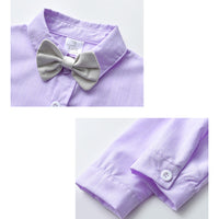 Load image into Gallery viewer, 2 Pieces Set Baby Boys Solid Color Bow Rompers And Jumpsuits Wholesale 221206342
