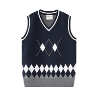 Load image into Gallery viewer, Kid Unisex Checked Vests Waistcoats Knitwear Wholesale 221206357

