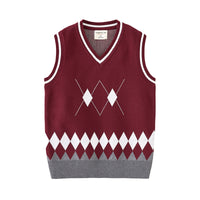 Load image into Gallery viewer, Kid Unisex Checked Vests Waistcoats Knitwear Wholesale 221206357
