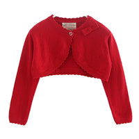 Load image into Gallery viewer, Baby Kid Girls Solid Color Bow Cardigan Knitwear Wholesale 22120636
