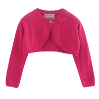 Load image into Gallery viewer, Baby Kid Girls Solid Color Bow Cardigan Knitwear Wholesale 22120636
