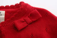 Load image into Gallery viewer, Baby Kid Girls Solid Color Bow Cardigan Knitwear Wholesale 22120636
