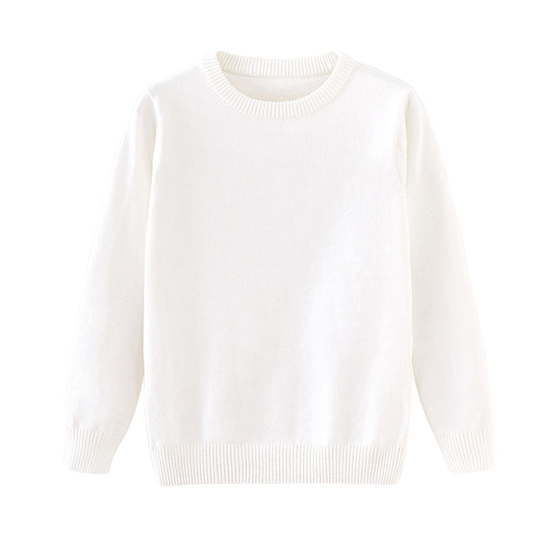 Kid Big Kid Unisex Solid Color Sweaters Knitwear Wholesale 221206362