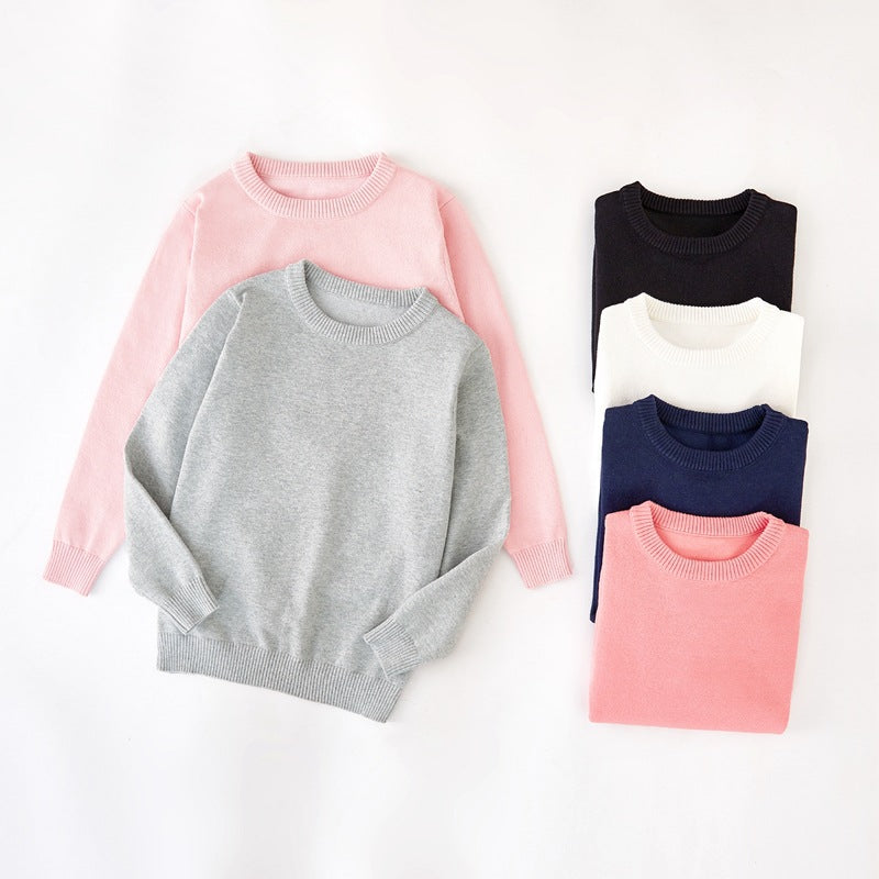 Kid Big Kid Unisex Solid Color Sweaters Knitwear Wholesale 221206362