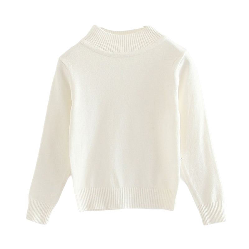 Baby Kid Unisex Solid Color Sweaters Knitwear Wholesale 22120638