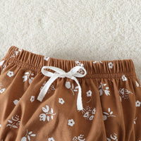 Load image into Gallery viewer, 2 Pieces Set Baby Girls Flower Print Rompers And Shorts Wholesale 221206393
