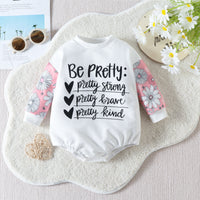 Load image into Gallery viewer, Baby Unisex Letters Color-blocking Flower Print Rompers Wholesale 221206395

