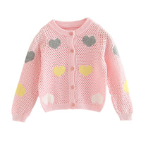 Load image into Gallery viewer, Baby Kid Girls Love heart Crochet Cardigan Wholesale 22120640
