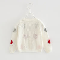 Load image into Gallery viewer, Baby Kid Girls Love heart Crochet Cardigan Wholesale 22120640
