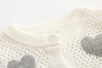 Load image into Gallery viewer, Baby Kid Girls Love heart Crochet Cardigan Wholesale 22120640
