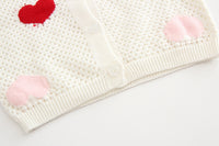 Load image into Gallery viewer, Baby Kid Girls Love heart Crochet Cardigan Wholesale 22120640

