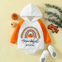 Load image into Gallery viewer, Baby Unisex Letters Polka dots Print Thanksgiving Rompers Wholesale 221206410
