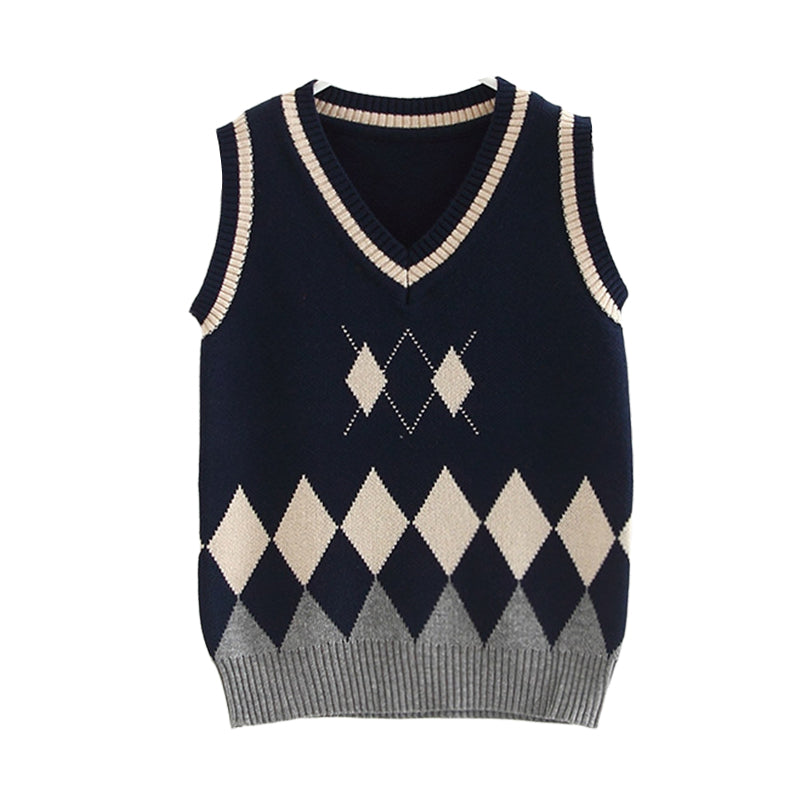 Unisex Striped Crochet Vests Waistcoats Wholesale 22120642