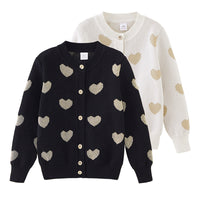 Load image into Gallery viewer, Baby Kid Girls Love heart Crochet Cardigan Wholesale 221206424
