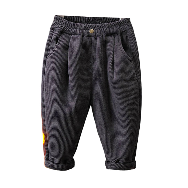 Baby Kid Boys Solid Color Muslin&Ribbed Pants Wholesale 221206437