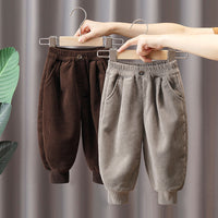 Load image into Gallery viewer, Baby Kid Boys Solid Color Muslin&amp;Ribbed Pants Wholesale 221206438

