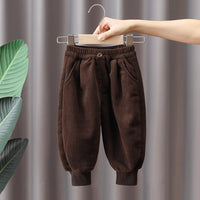 Load image into Gallery viewer, Baby Kid Boys Solid Color Muslin&amp;Ribbed Pants Wholesale 221206438
