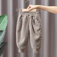 Load image into Gallery viewer, Baby Kid Boys Solid Color Muslin&amp;Ribbed Pants Wholesale 221206438
